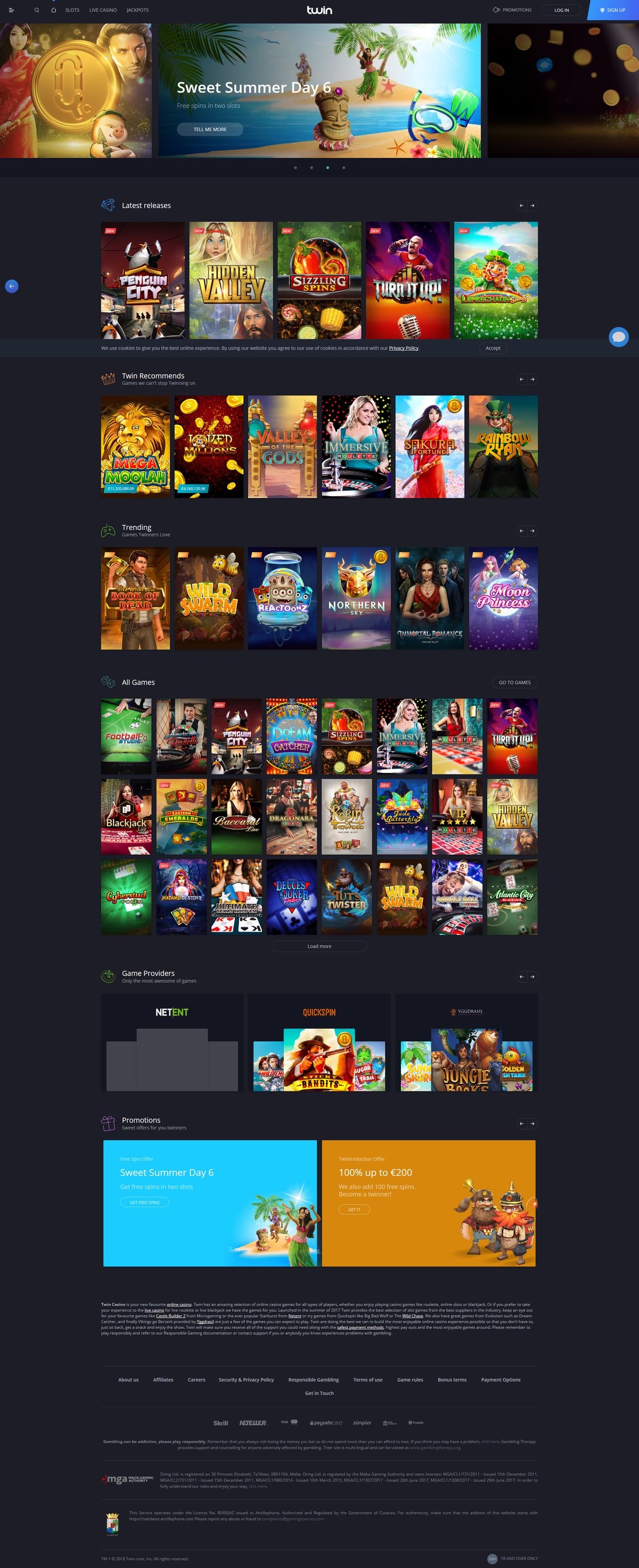 Screenshot der Vincispin Casino App auf einem mobilen Gerät